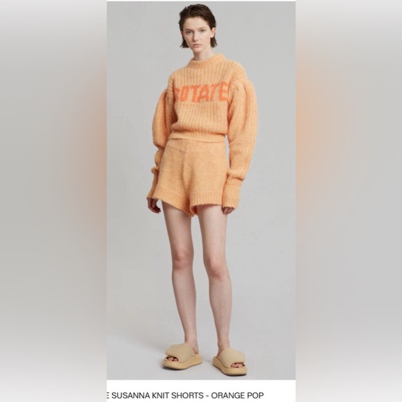 NWT ROTATE Adley Logo Sweater & Susanna Shorts Wool Alpaca Knit 34 fits 2 to 6 - Picture 4 of 11